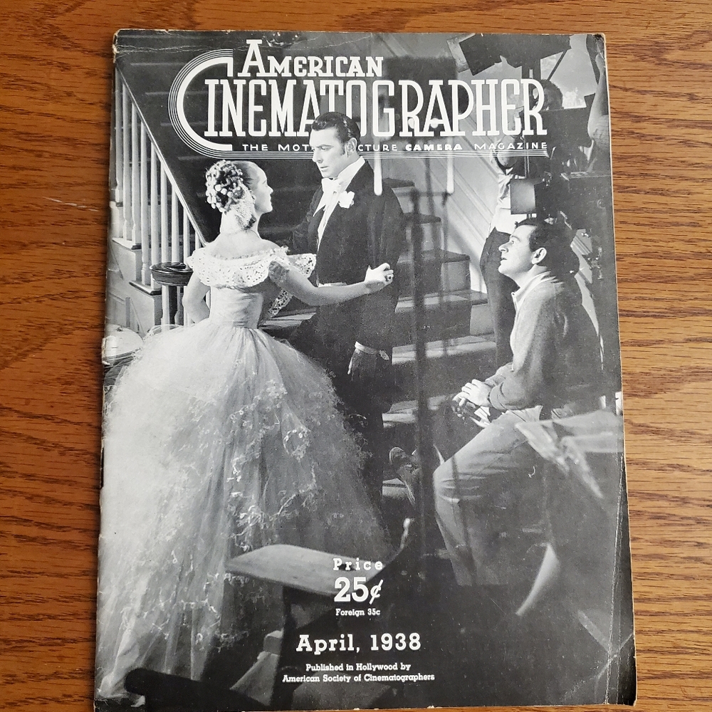 APRIL 1938 AMERICAN CINEMATOGRAPHER Magazine